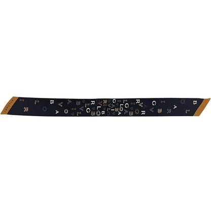 Bvlgari Ribbon Scarf Black Beige Serpenti