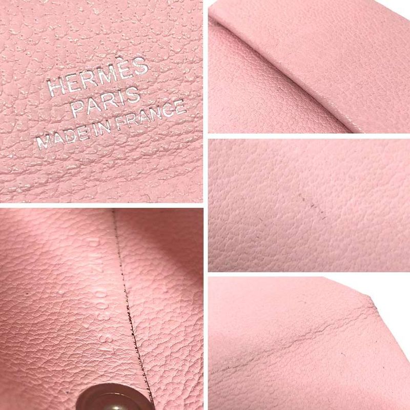 Hermes Bastia Coin Case Porte Monnaie Purse Rose Sakura Pink