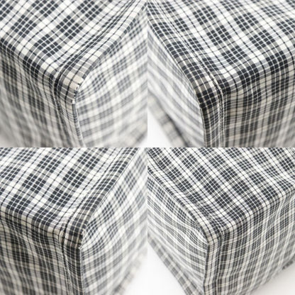 Dior Tote Check Cotton Black White