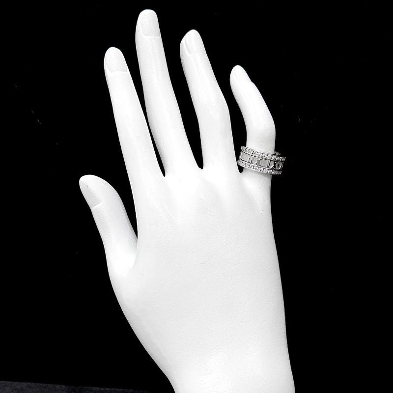 Tiffany & Co Atlas Ring Full Diamond 18K WG White Gold