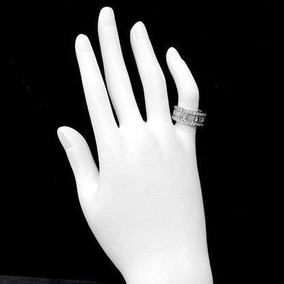 Tiffany & Co Atlas Ring Full Diamond 18K WG White Gold