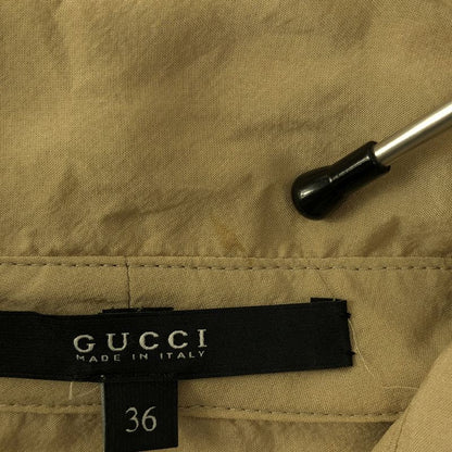 Gucci Silk Bowtie Pintuck Blouse 36 Beige