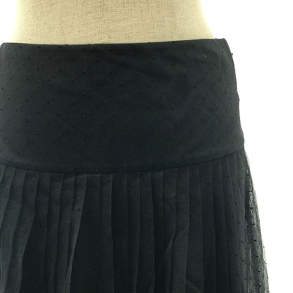 Dior Dot Pleats Plume Posture Skirt 36 Black