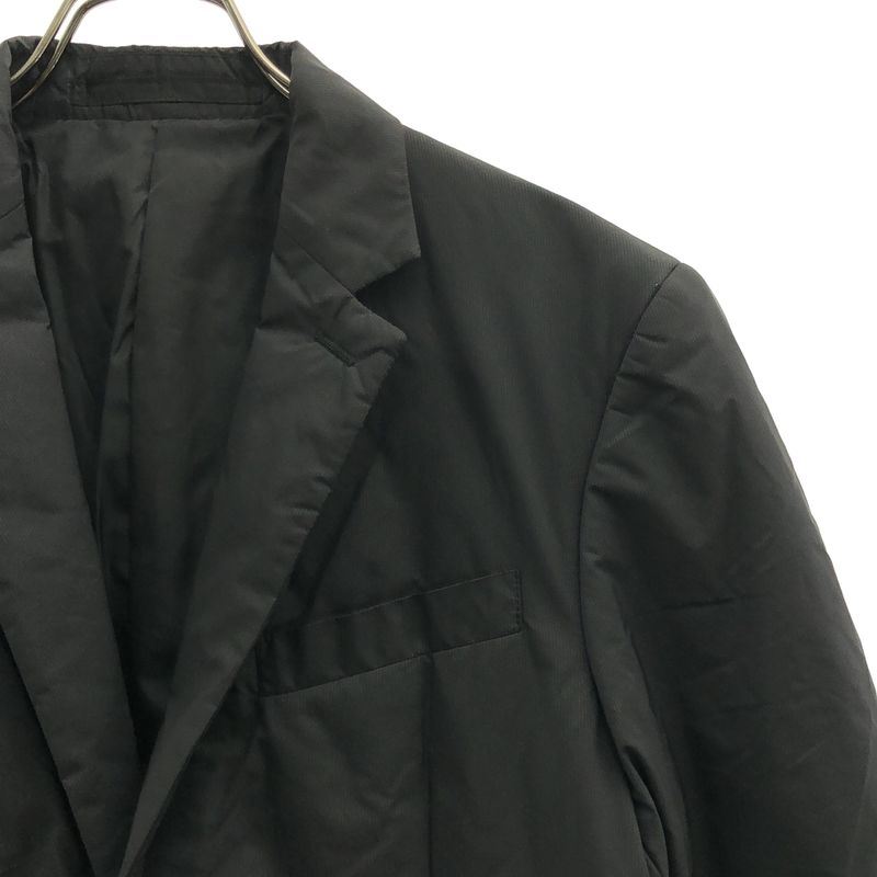 Prada Sport Padded Striped Single Breasted Tailored Jacket 44 Black