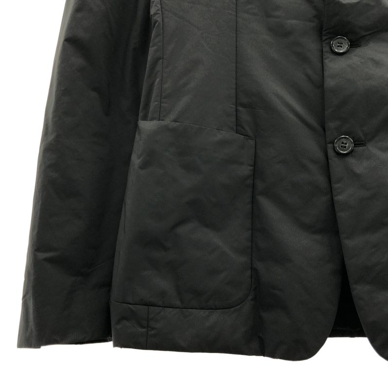 Prada Sport Padded Striped Single Breasted Tailored Jacket 44 Black