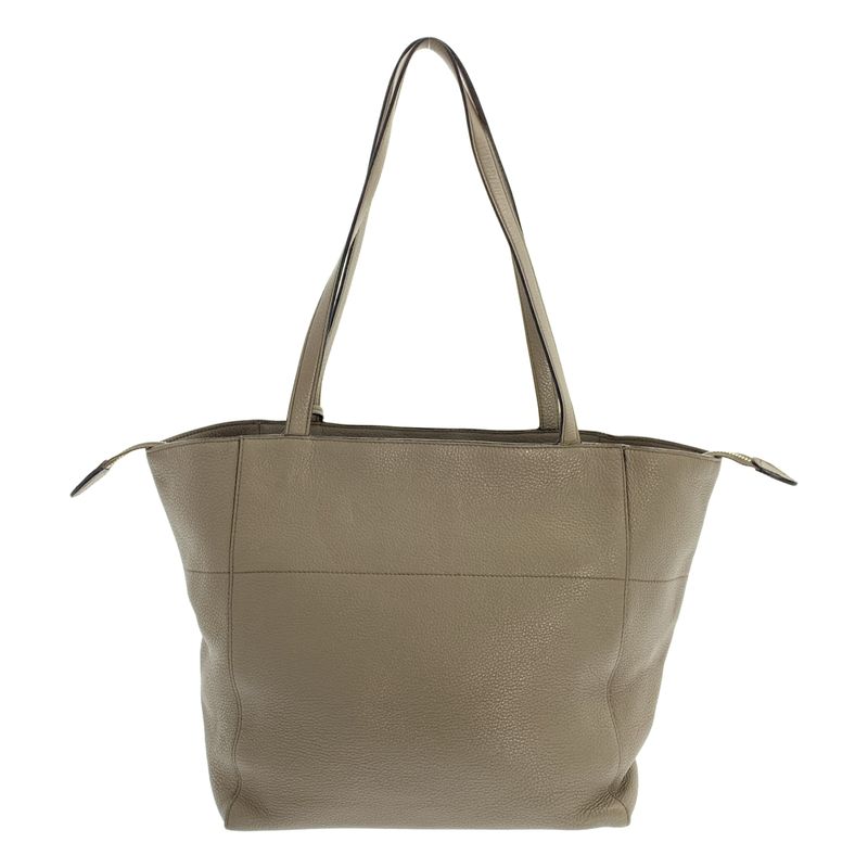 Prada Argilla Leather Tote Gray