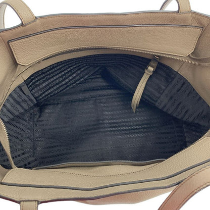 Prada Argilla Leather Tote Gray