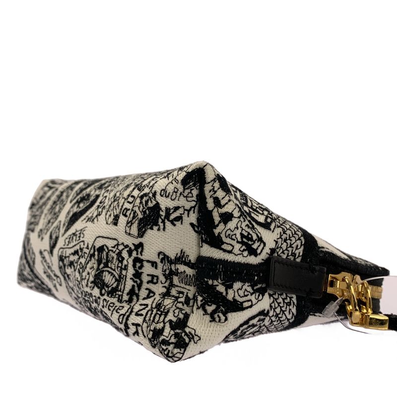 Dior Plan de Paris Pouch Black White