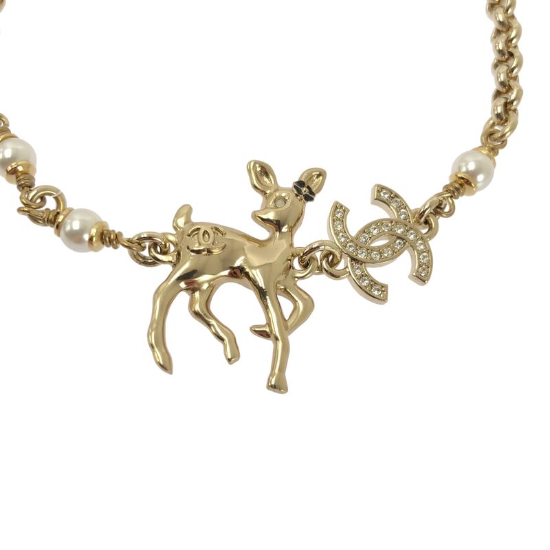 Chanel Bambi CC Logo Chain Bracelet Gold
