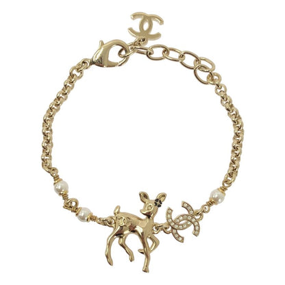 Chanel Bambi CC Logo Chain Bracelet Gold