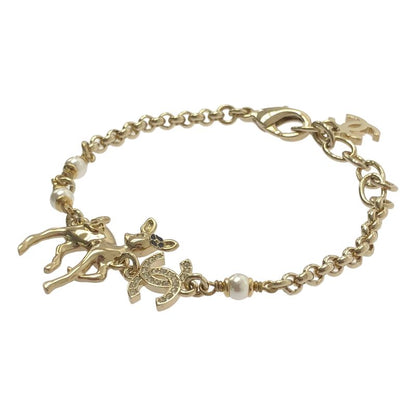 Chanel Bambi CC Logo Chain Bracelet Gold