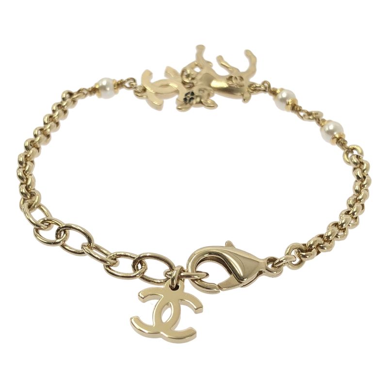 Chanel Bambi CC Logo Chain Bracelet Gold