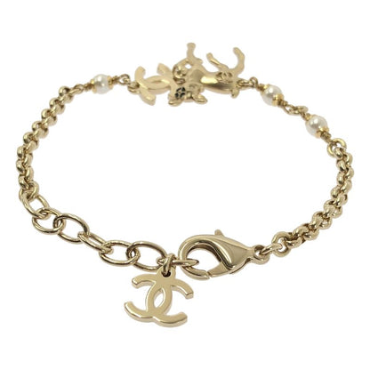 Chanel Bambi CC Logo Chain Bracelet Gold