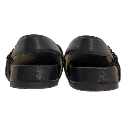 Loewe Ease Leather Anagram Clog Sandals 40 Black