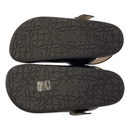 Loewe Ease Leather Anagram Clog Sandals 40 Black