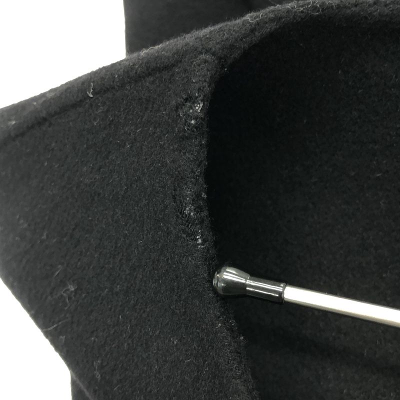 Prada Wool Logo Shoulder Zip Pullover 44 Black Sweater