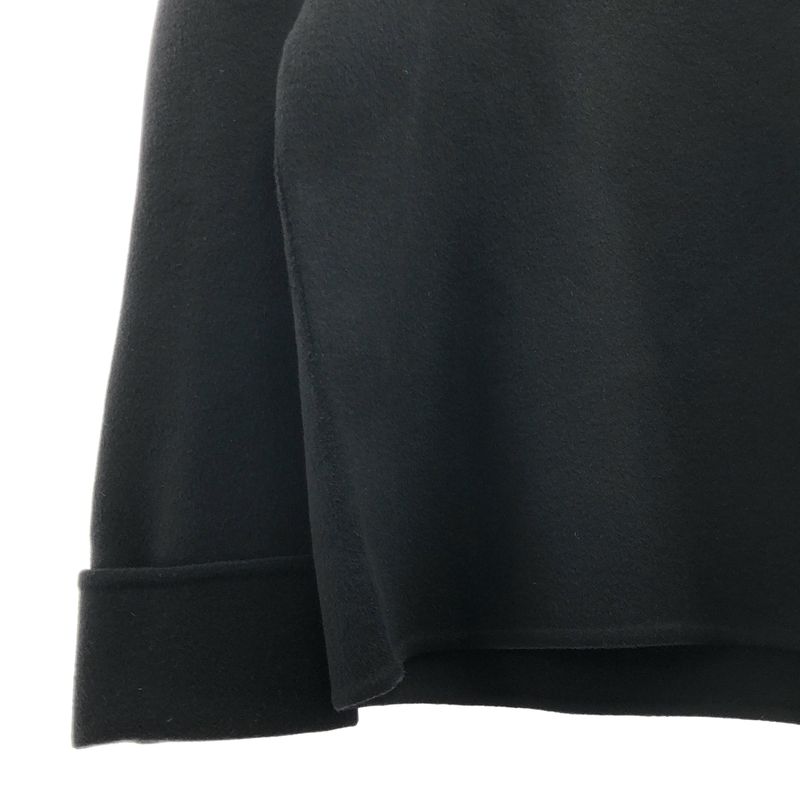 Prada Wool Logo Shoulder Zip Pullover 44 Black Sweater