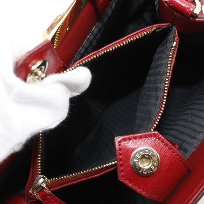 Fendi Petit Tou Jour 2-Way Shoulder Leather Red Handbag