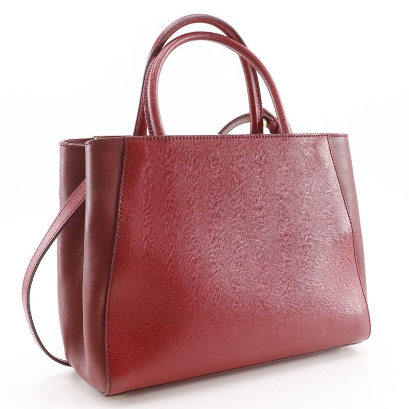 Fendi Petit Tou Jour 2-Way Shoulder Leather Red Handbag