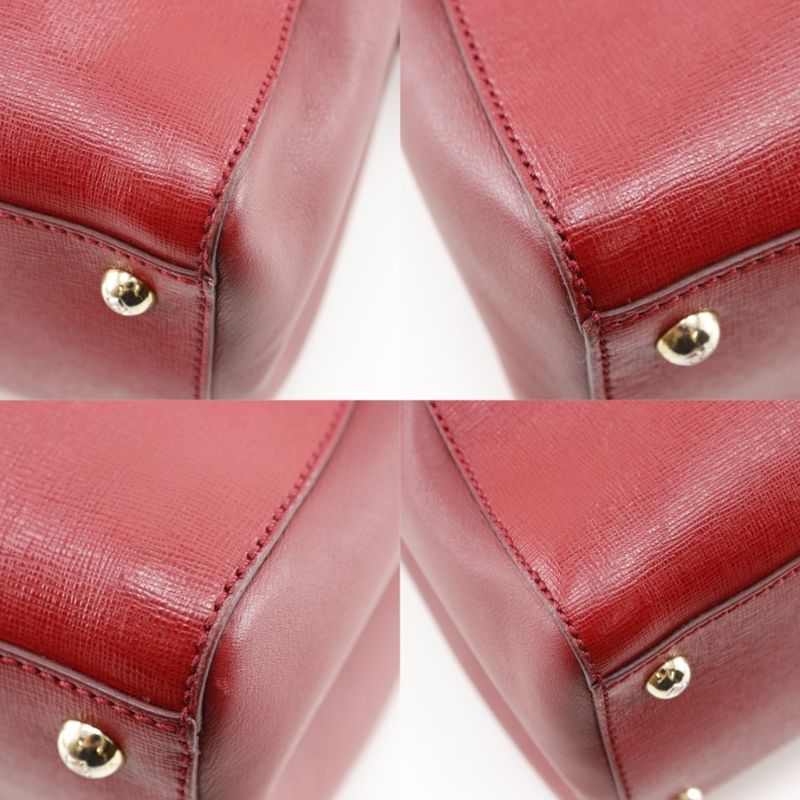 Fendi Petit Tou Jour 2-Way Shoulder Leather Red Handbag
