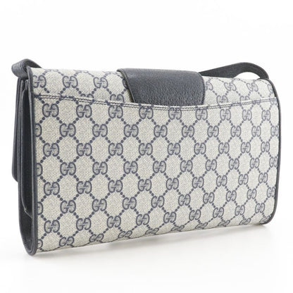 Gucci Vintage 2-Way Clutch 904.02.050 GG Plus Gray Navy Shoulder Bag Gray