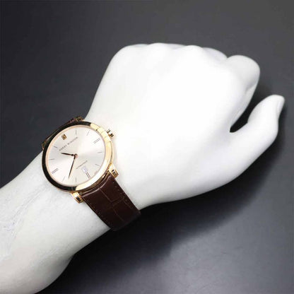 Harry Winston Midnight 450 Watch Date Silver 18K Pink Gold