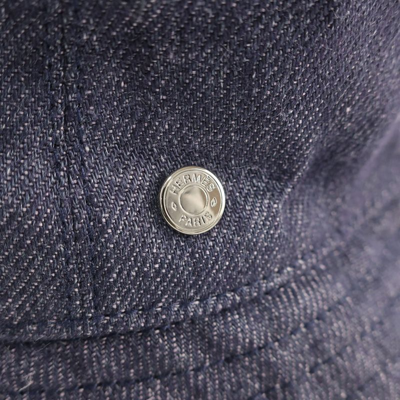 Hermes Bucket Hat Bob Eden Notation 57 Denim Navy