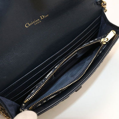 Dior Chain Pouch Small Saddle Wallet Canvas