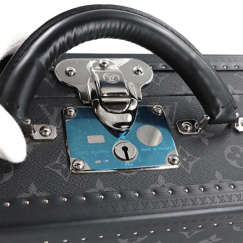 Louis Vuitton Monogram Eclipse Coteville 50 Personal Trunk Case Bag Black