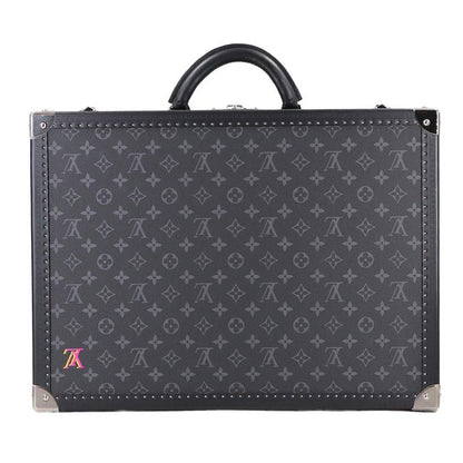 Louis Vuitton Monogram Eclipse Coteville 50 Personal Trunk Case Bag Black