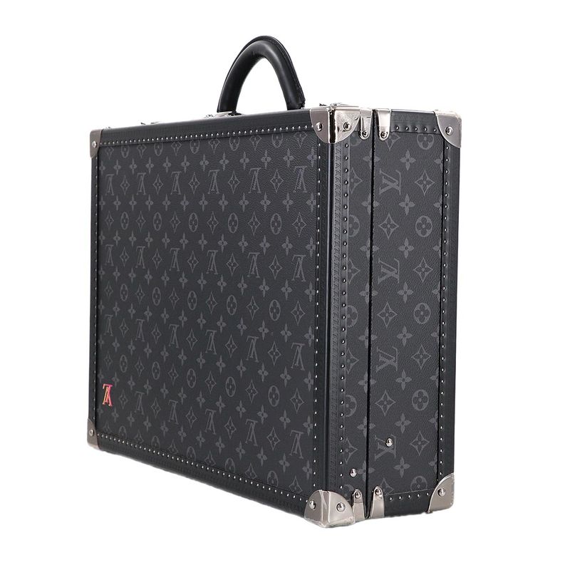 Louis Vuitton Monogram Eclipse Coteville 50 Personal Trunk Case Bag Black
