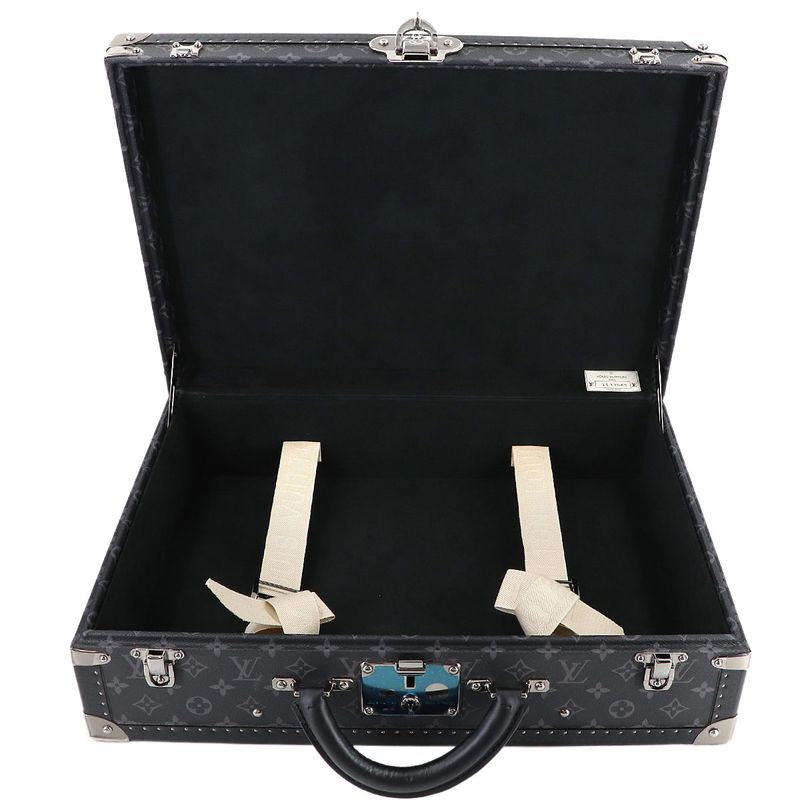 Louis Vuitton Monogram Eclipse Coteville 50 Personal Trunk Case Bag Black