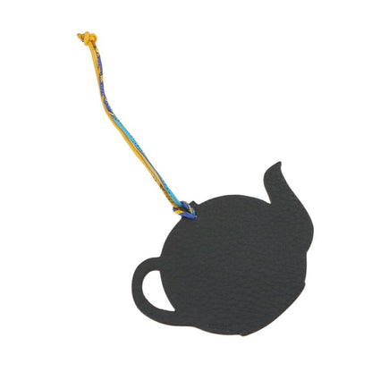 Hermes Petit Ash Teapot Bag Charm Epsom Togo Brick Black Bag