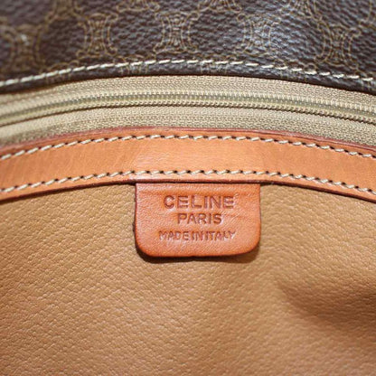 Celine Vintage Shoulder Bag Tote Leather Logo Macadam Triomphe
