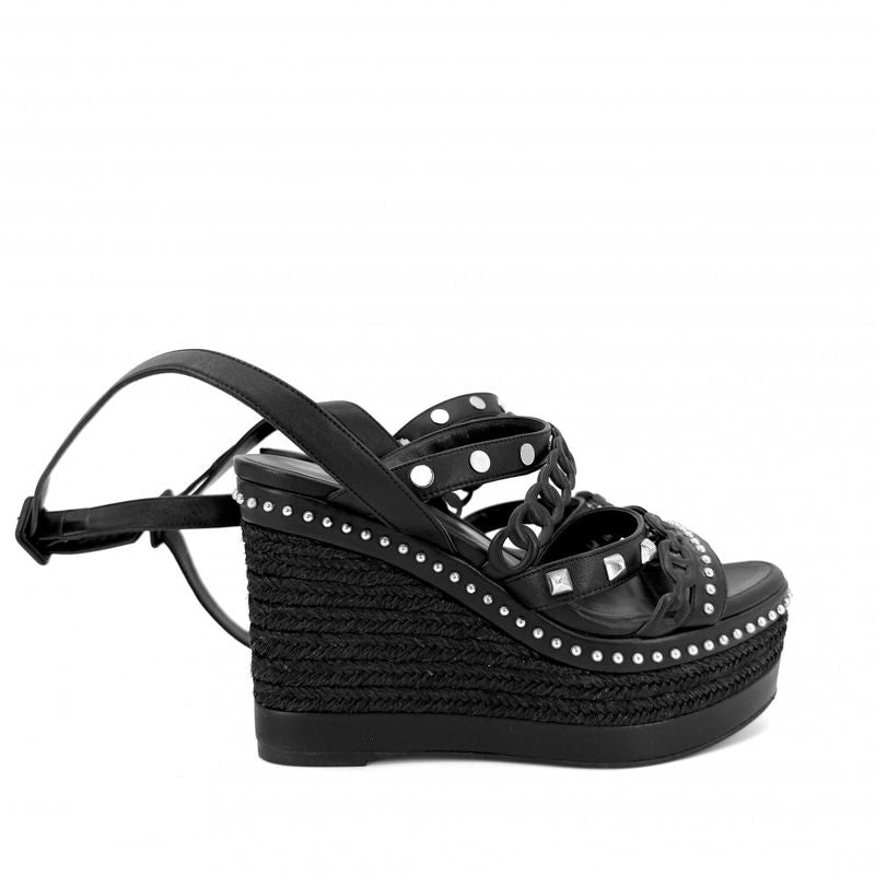 Hermes Sandals Shoes Studs 36 Wedge Sole