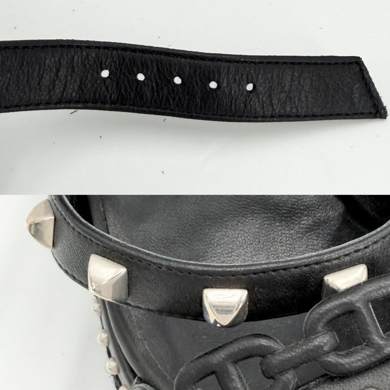 Hermes Sandals Shoes Studs 36 Wedge Sole