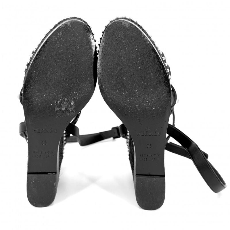 Hermes Sandals Shoes Studs 36 Wedge Sole