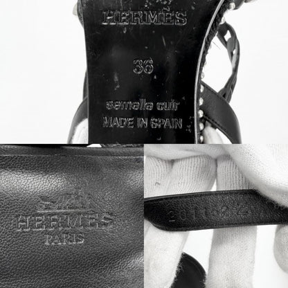 Hermes Sandals Shoes Studs 36 Wedge Sole