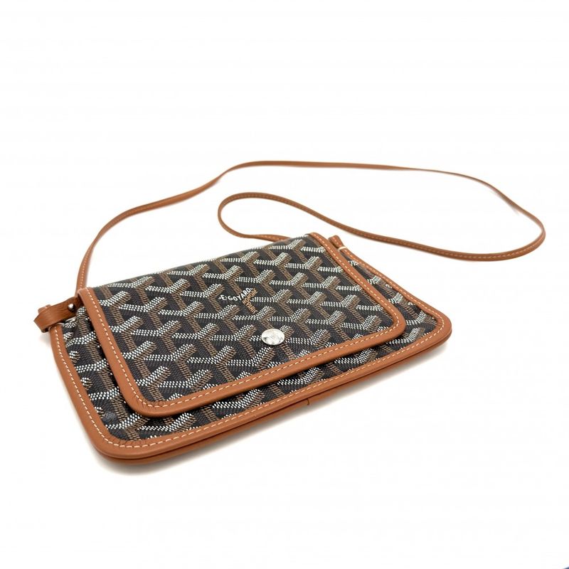 Goyard Shoulder Bag Plumet Pouch Wallet Black Brown