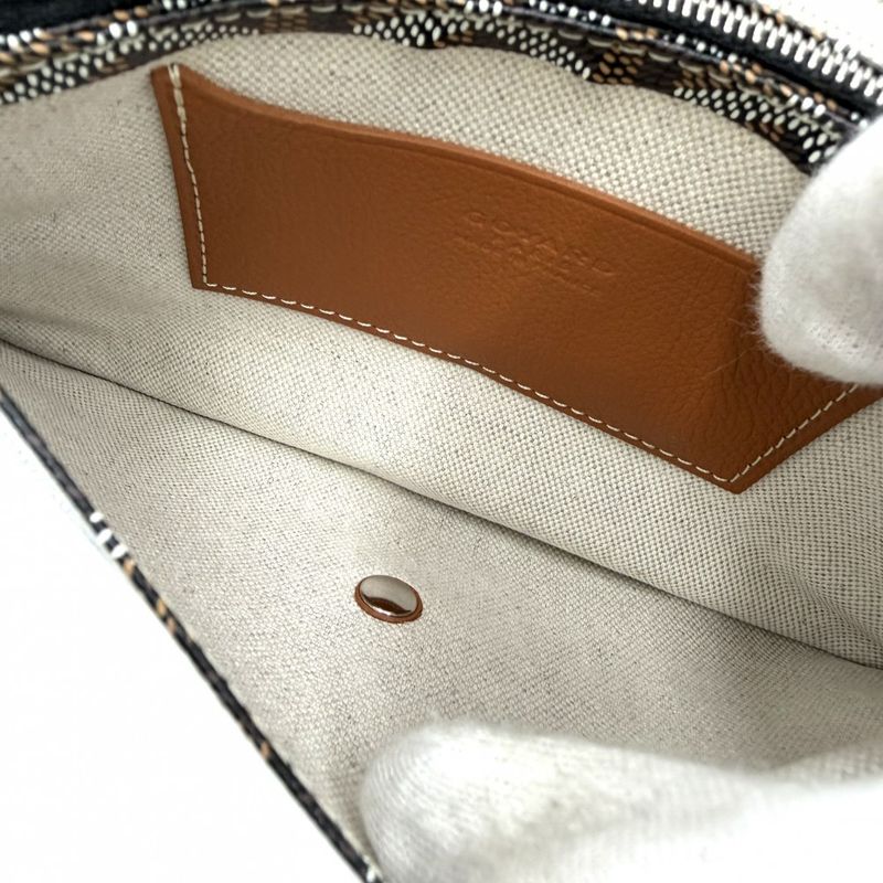 Goyard Shoulder Bag Plumet Pouch Wallet Black Brown