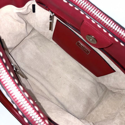 Prada 2-Way Shoulder Bag Crossbody Triangle Logo Leather