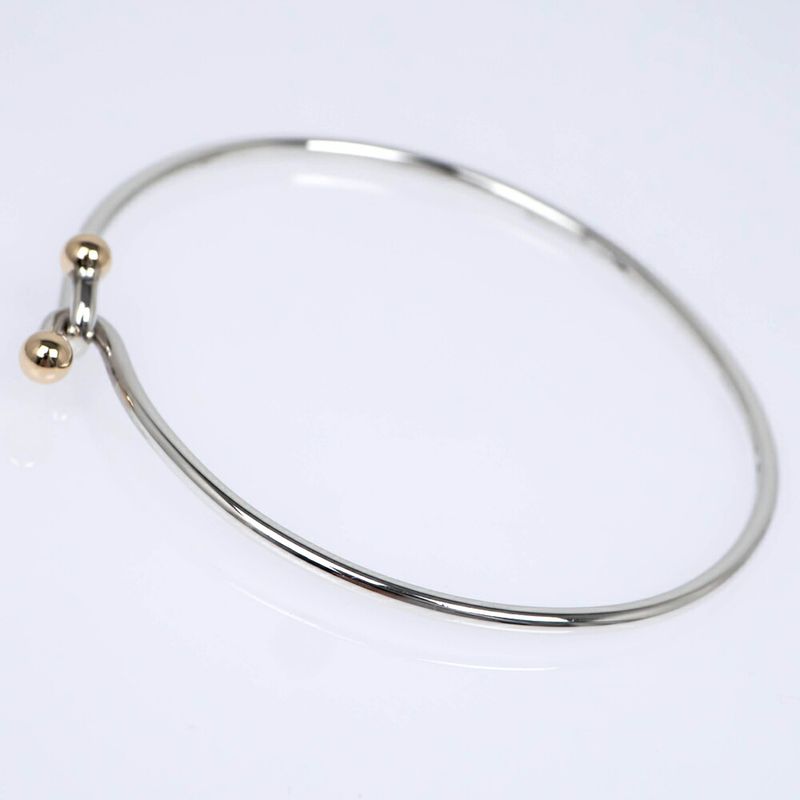 Tiffany & Co Hook Eye Bangle 14K Silver Gold