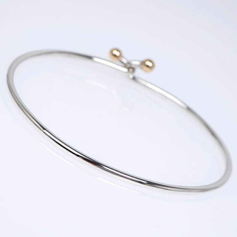 Tiffany & Co Hook Eye Bangle 14K Silver Gold