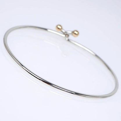 Tiffany & Co Hook Eye Bangle 14K Silver Gold