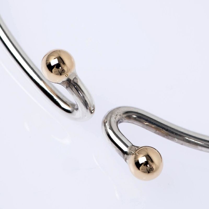 Tiffany & Co Hook Eye Bangle 14K Silver Gold