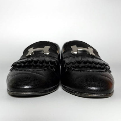 Hermes Moccasin Royale Loafers 37 Black