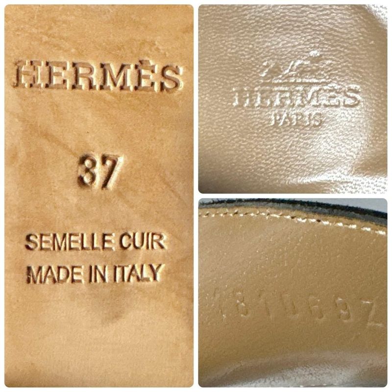 Hermes Moccasin Royale Loafers 37 Black
