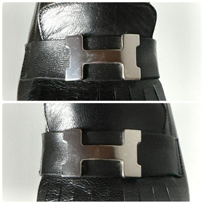 Hermes Moccasin Royale Loafers 37 Black
