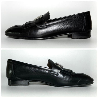 Hermes Moccasin Royale Loafers 37 Black