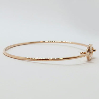 Hermes Ronde Chene Bangle Bracelet Pink Gold